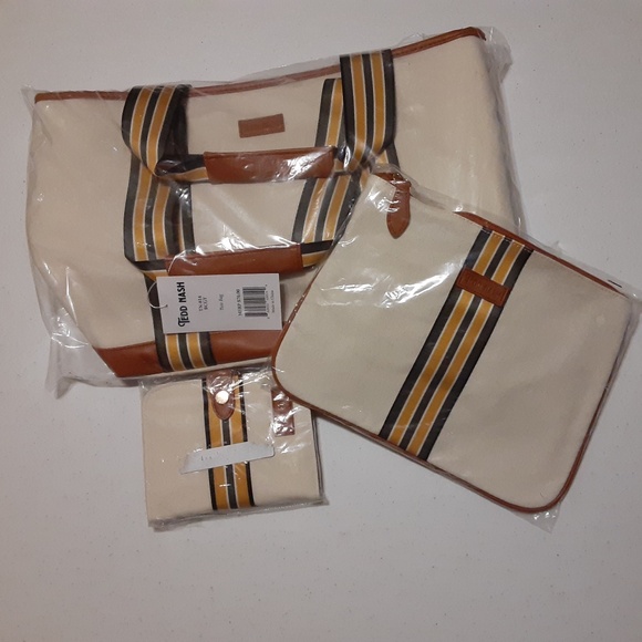 Tedd Nash Handbags - Tedd Nash Tote Carry All Passport Wallet Set